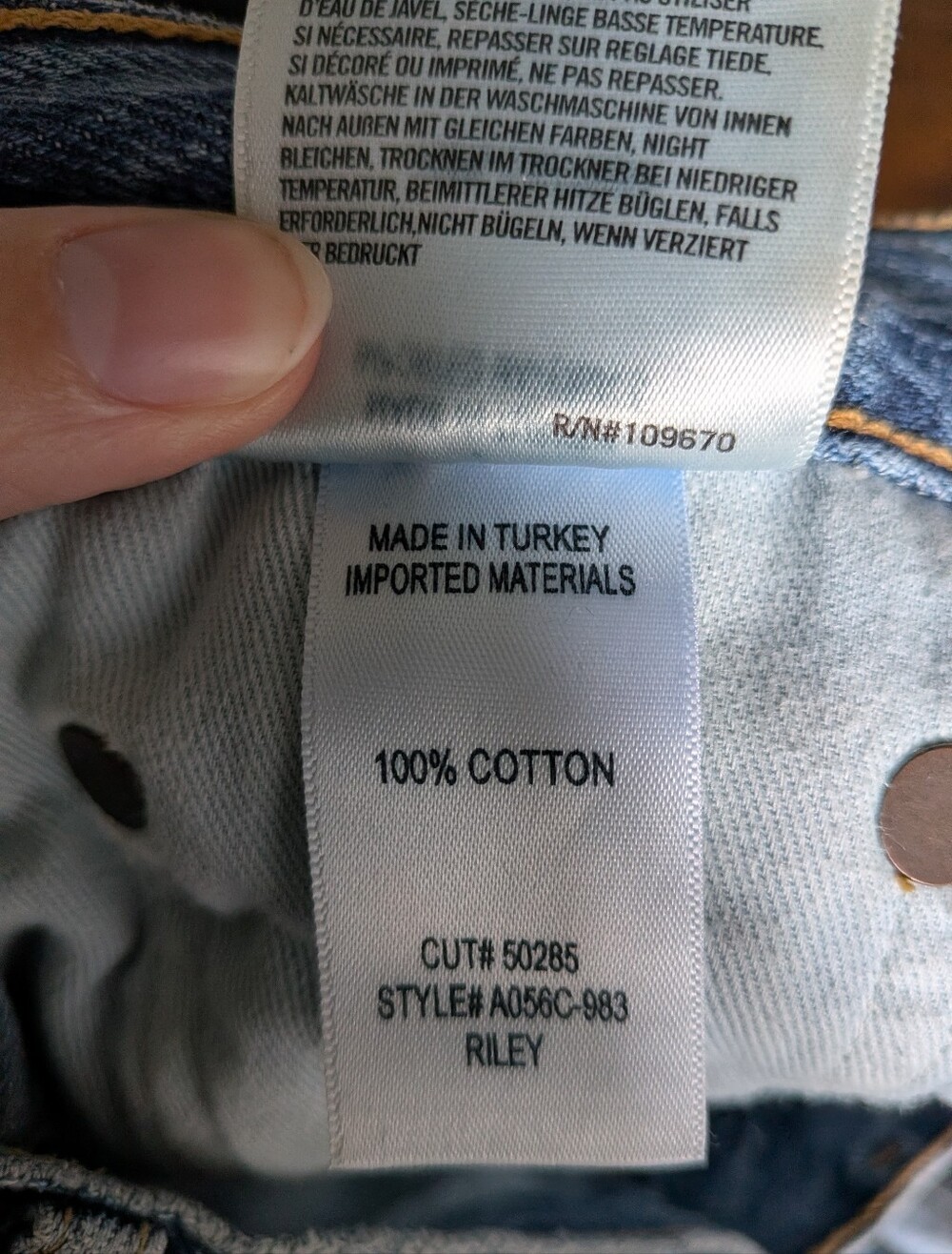 Riley High Rise Straight Crop Jeans - Blue - Picture 2 of 5